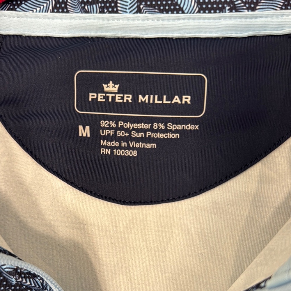 NWT Peter Millar Lightweight 1/4 Zip Long Sleeve Golf Sun Shirt - Picture 4 of 16
